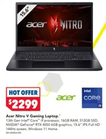 Harvey Norman Acer Nitro V Gaming Laptop offer