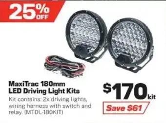 Repco MaxiTrac LED Driving Light Kits offer