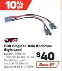 Repco 50A Single to Twin Anderson Style Lead offer