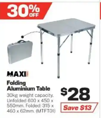 Repco Folding Aluminium Table offer