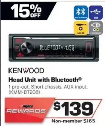 Repco Head Unit with Bluetooth offer