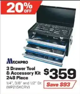 Repco 3 Drawer Tool & Accessory Kit 248 Piece offer