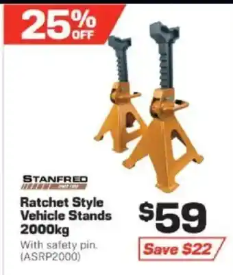 Repco Ratchet Style Vehicle Stands offer