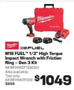 Repco M18 FUEL™ 1/2" High Torque Impact Wrench with Friction Ring - Gen 3 Kit offer