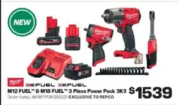 Repco M12 FUEL™ & M18 FUEL™ 3 Piece Power Pack 3K3 offer