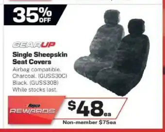 Repco Single Sheepskin Seat Covers offer