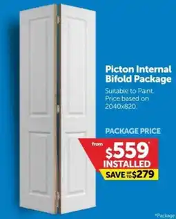 Doors Plus Picton Internal Bifold Package offer