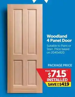 Doors Plus Woodland 4 Panel Door offer