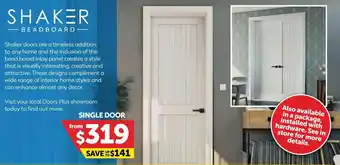 Doors Plus Single door offer