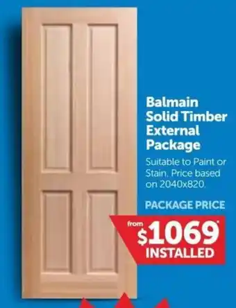 Doors Plus Solid Timber External Package offer