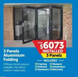 Doors Plus 3 Panels Aluminium Folding offer