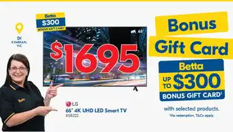 Betta 65" 4K UHD LED Smart TV offer