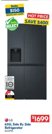 Betta 635L Side By Side Refrigerator offer