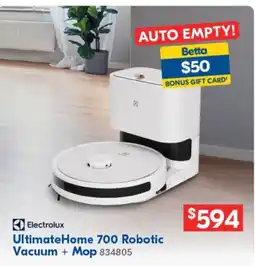 Betta Ultimate Home 700 Robotic Vacuum + Mop offer