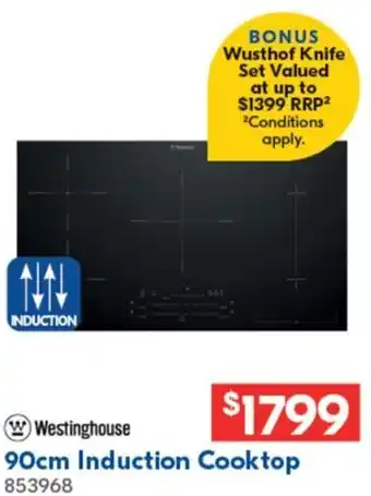 Betta Westinghouse 90cm Induction Cooktop offer