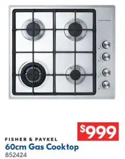 Betta FISHER & PAYKEL 60cm Gas Cooktop offer