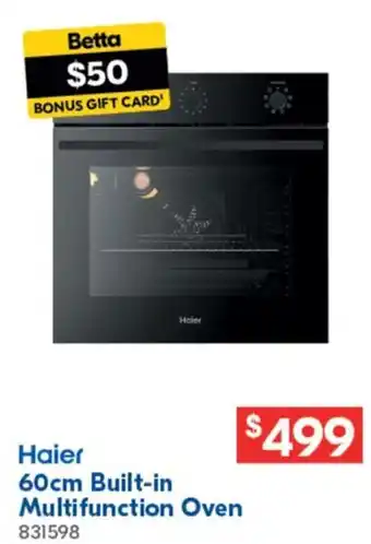 Betta Haler 60cm Built-in Multifunction Oven offer