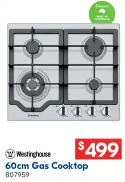 Betta Westinghouse 60cm Gas Cooktop offer