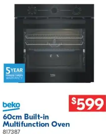 Betta Beko 60cm Built-in Multifunction Oven offer