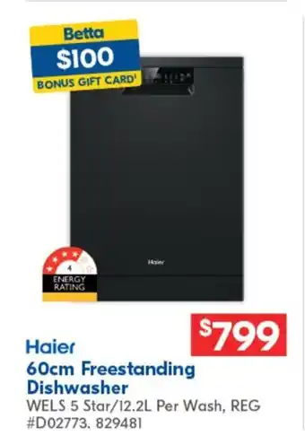 Betta Freestanding Dishwasher offer