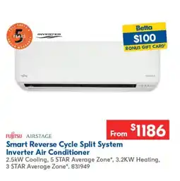 Betta Smart Reverse Cycle Split System Inverter Air Conditioner offer