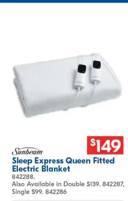 Betta Sleep Express Queen Fitted Electric Blanket offer