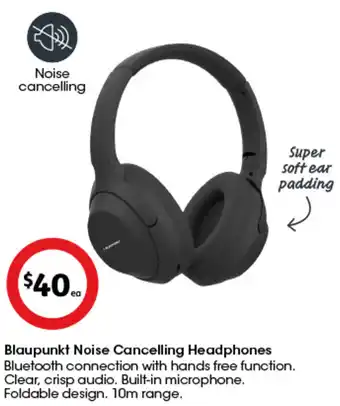 Coles Blaupunkt Noise Cancelling Headphones offer