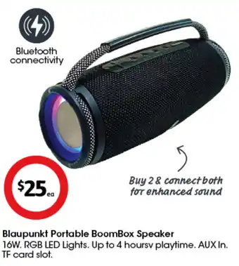 Coles Blaupunkt Portable BoomBox Speaker offer