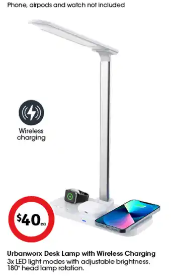 Coles Urbanworx Desk Lamp with Wireless Charging offer