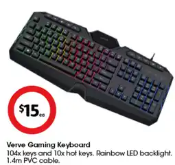 Coles Verve Gaming Keyboard offer