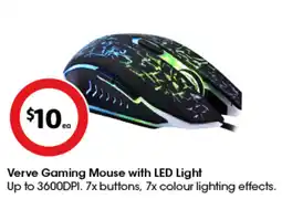 Coles Verve Gaming Mouse with LED Light offer