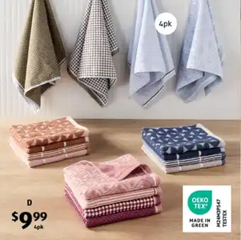 ALDI Kitchen Hand Towel 4pk offer