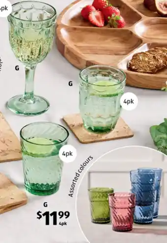 ALDI Glass Drinkware Assortment 4pk offer