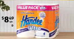 ALDI Handee Paper Towel Double Length 4pk offer