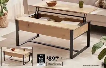 ALDI Lift-Up Coffee Table offer