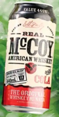 ALDI Real McCoy American Whiskey & Cola offer