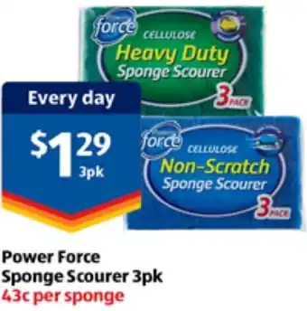 ALDI Power Force Sponge Scourer 3pk offer