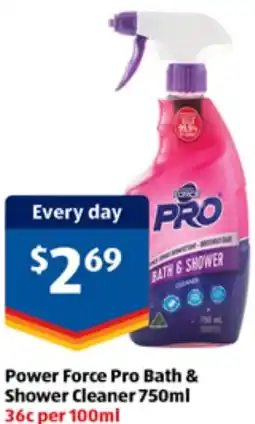 ALDI Power Force Pro Bath & Shower Cleaner offer