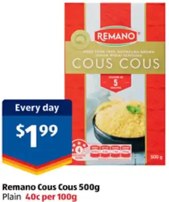 ALDI Remano Cous Cous offer