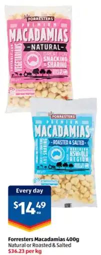 ALDI Forresters Macadamias offer