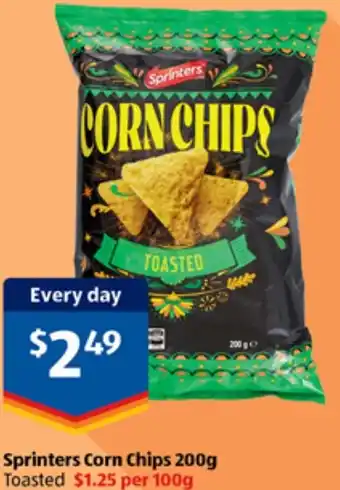 ALDI Sprinters Corn Chips offer