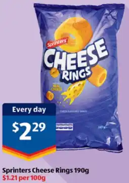 ALDI Sprinters Cheese Rings offer