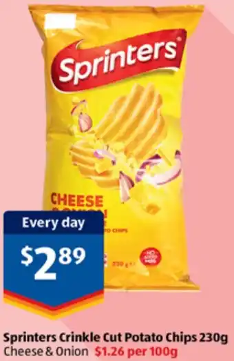 ALDI Sprinters Crinkle Cut Potato Chips offer