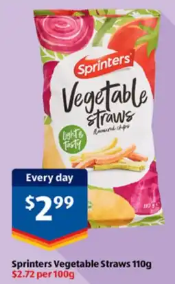 ALDI Sprinters Vegetable Straws offer