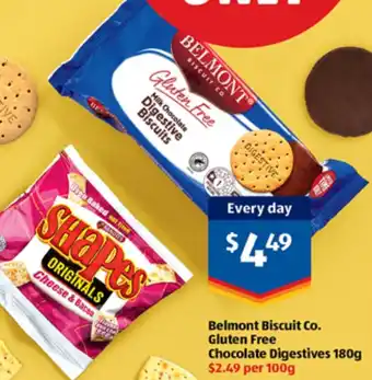 ALDI Belmont Biscuit Co. Gluten Free Chocolate Digestives offer