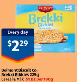 ALDI Belmont Biscuit Co. Brekki Bikkies offer