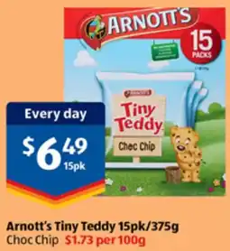 ALDI Arnott's Tiny Teddy 15pk offer