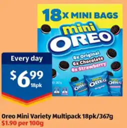 ALDI Oreo Mini Variety Multipack 18pk offer