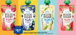 ALDI Brooklea No Added Sugar Yogurt Pouch offer