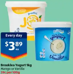 ALDI Brooklea Yogurt offer